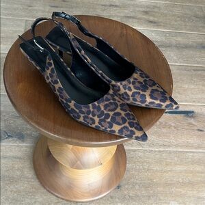 Leopard Print Slingback Heels